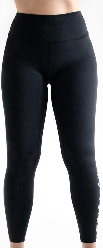 Wolftech Gymwear Sportlegging Dames High Waist - Zwart - XS - Met Groot Logo - Sportkleding Dames