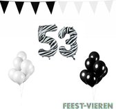 53 jaar Verjaardag Versiering Pakket Zebra