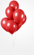 25 Ballonnen Rood, 30 cm , 100% biologisch afbreekbare Ballonnen, Helium geschikt, Verjaardag, Feest, Kerst