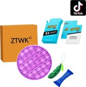 ZTWK© - Fidget toys pakket 2+2 GRATIS - Unpop it! + Pop it + Pea Popper + Mesh and marble