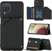 AA Commerce Telefoonhoesje - Back Cover - Geschikt Voor Samsung Galaxy A12 - Zwart