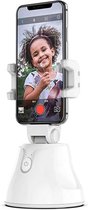 360 Graden Statief Smartphone - Geschikt voor TikTok en Instagram - Robot Cameraman - Face Tracking - Telefoonhouder - Wit