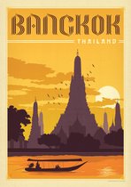 Vintage Landen Poster - Bangkok - Wandposter 60 x 40 cm