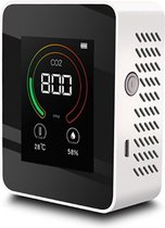 GAEA CO2 meter - Luchtkwaliteitsmeter - CO2 meter binnen - CO2 melder & monitor - Thermometer - CO2 detector - Koolstofdioxide meter - draagbaar en oplaadbaar