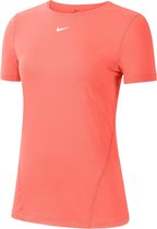 Nike Pro Short-Sleeve women bright mango - L