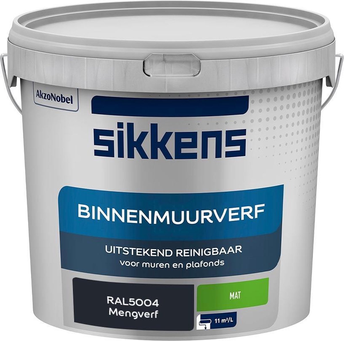 Sikkens Binnenmuurverf Muurverf Mengkleur Mat RAL5004 5L