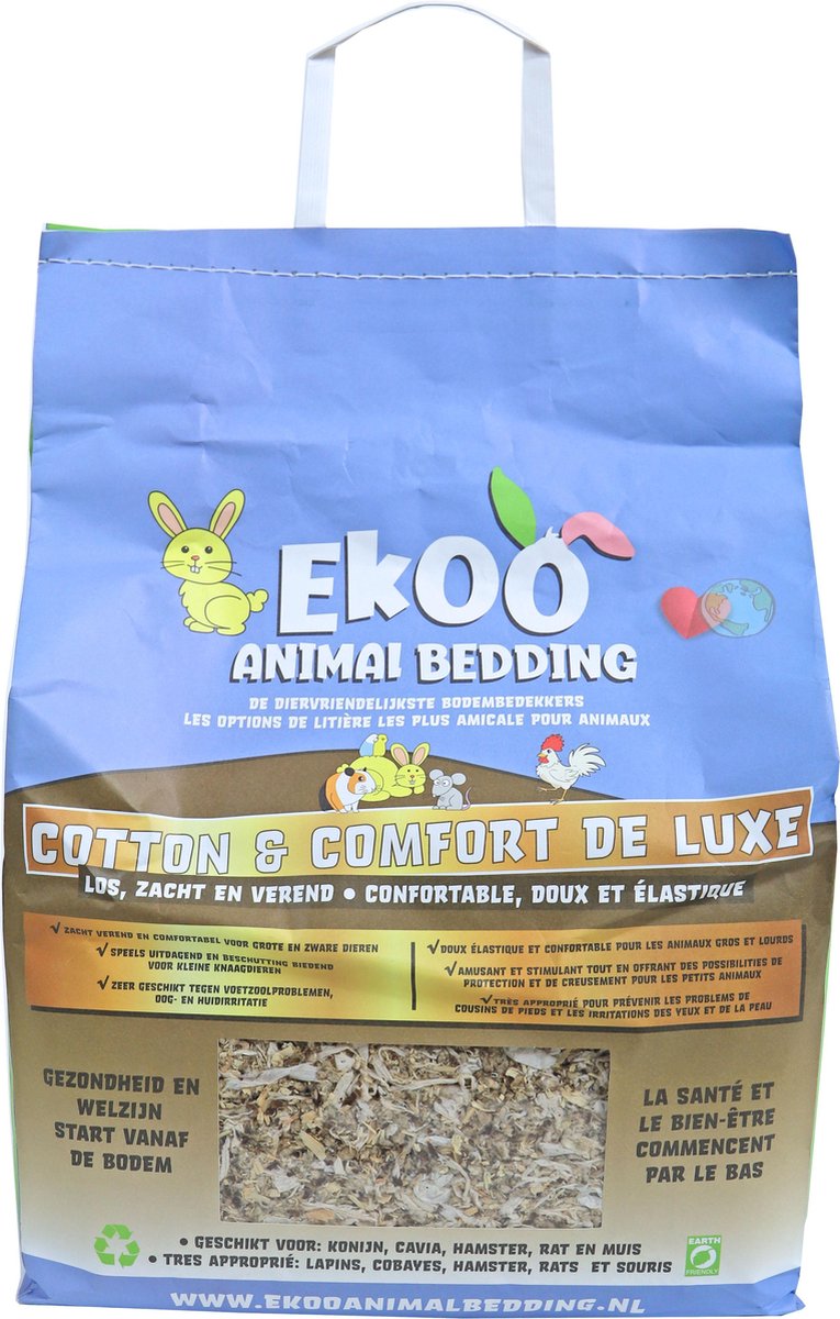Bodembedekker - Ekoo Animal Bedding cotton and comfort - luxe - 30 liter - Ekoo animal Bedding