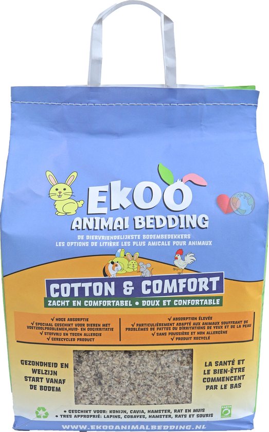 Productiviteit passie schommel Bodembedekker - Ekoo Animal Bedding cotton and comfort - 30 liter | bol.com