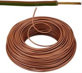 VOB kabel / draad 1,5 mm² Eca - bruin (H07V-U) - VOB15BR