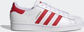 adidas Superstar Heren Sneakers - Ftwr White/Vivid Red/Gold Met. - Maat 40 2/3