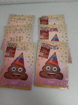 Zestig giftbags- cadeautasjes- poep emoji
