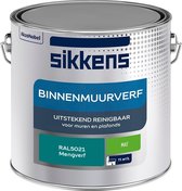 Sikkens - Binnenmuurverf - Muurverf - Mengkleur - Mat - RAL5021 - 2.5L