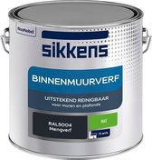 Sikkens - Binnenmuurverf - Muurverf - Mengkleur - Mat - RAL5004 - 2.5L