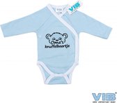 VIB® - Rompertje Luxe Katoen - Oma's Knuffelbeertje (Blauw)