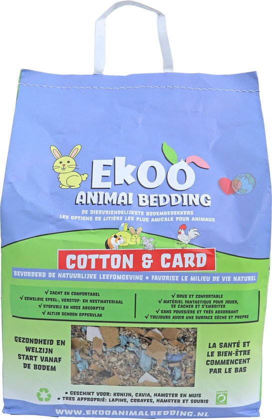 Bier Wissen Mordrin Bodembedekker - Ekoo Animal Bedding cotton and card - Katoen en Karton - 25  liter | bol.com