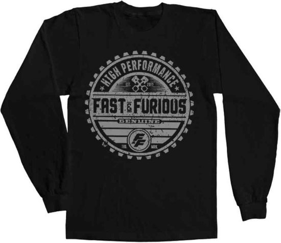 The Fast And The Furious Longsleeve shirt -M- Genuine Brand Zwart
