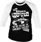 The Blues Brothers Raglan top -M- Band Back Together Zwart/Wit
