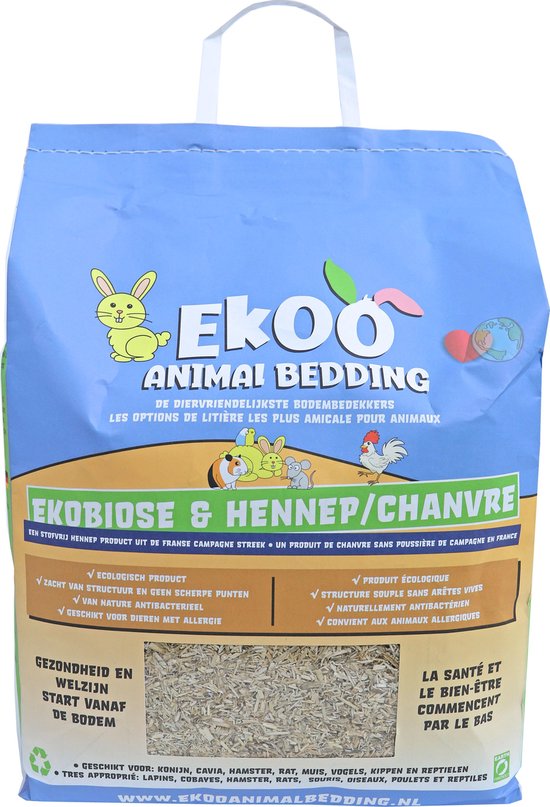 lever Leeds Maak het zwaar Bodembedekker - Ekoo Animal Bedding ekobiose and hennep - 25 liter | bol.com
