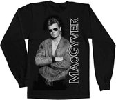 MacGyver Longsleeve shirt -S- Cool MacGyver Zwart