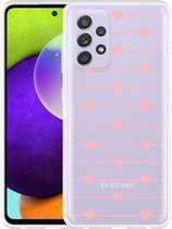 Hoesje Geschikt voor Samsung Galaxy A52 Pink Love