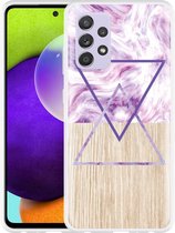 Hoesje Geschikt voor Samsung Galaxy A52 Color Paint Wood Art