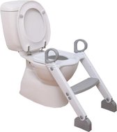 Dreambaby Step-Up Toilet Trainer - wc verkleiner met trapje - toiletverkleiner - Grijs-Wit