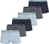 Emporio Armani 6-pack boxershorts trunk - blauw/lichtblauw