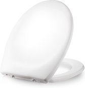 Blumfeldt Kaiana toiletdeksel wc bril toiletzitting - o-vorm - sluit automatisch - afneembaar - antibacterieel - van Duroplast en roestvrij edelstaal - eenvoudige montage