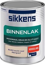 Sikkens Binnenlak - Verf - Hoogglans - Mengkleur - RIJKS zacht rood - 1 liter