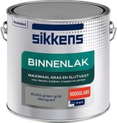 Sikkens Binnenlak - Verf - Hoogglans - Mengkleur - RIJKS groen grijs - 2,5 liter