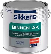 Sikkens Binnenlak - Verf - Hoogglans - Mengkleur - RAL7046 - 2,5 liter