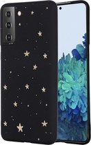 iMoshion Design voor de Samsung Galaxy S21 hoesje - Sterren - Goud / Zwart
