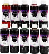 Vloeibare Aquarelverf, diverse kleuren, 10x250 ml/ 1 doos