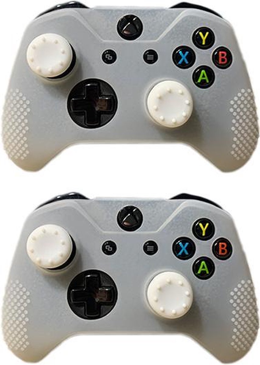 Siliconen controller hoes - Wit - 2 stuks - Geschikt voor Xbox One
