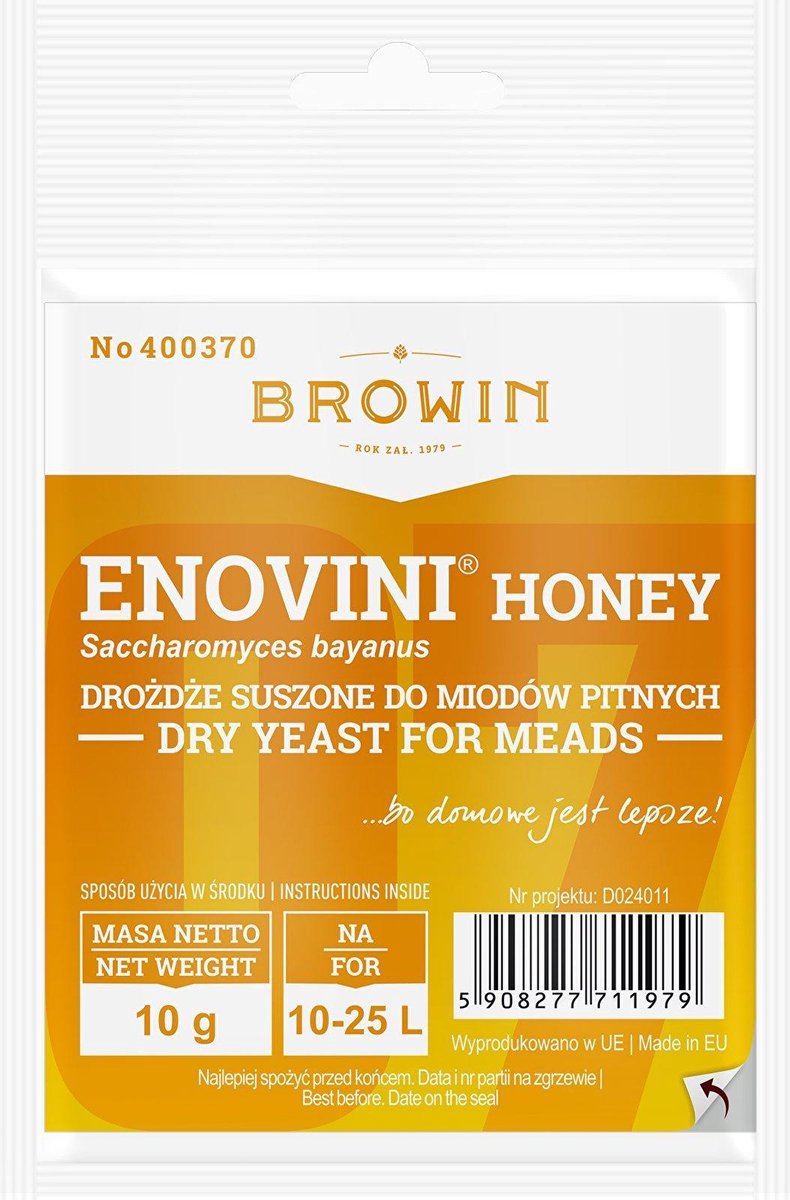 Hydromel - levure de miel pour 25 litres