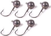 DLT Round Jighead Hook - Loodkop - Haakmaat 2/0 - 7g - Grijs