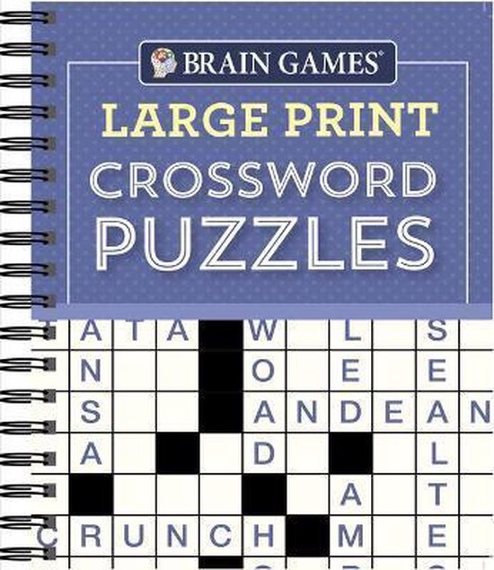 Brain Games Large Print Crossword Puzzles (Purple) Publications