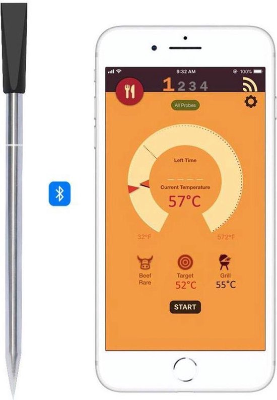 Draadloze (vlees) thermometer Barbecue / Oven / Grill