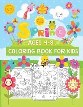 spring coloring book for kids ages 4-8