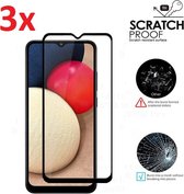 Full Cover 3D Edge Tempered Glass Screen Protector Geschikt Voor Samsung Galaxy A02s - Ultradun Gehard Glas - Optimale Bescherming -  Screenprotector Beschermglas - Glasplaatje Scherm Bescher