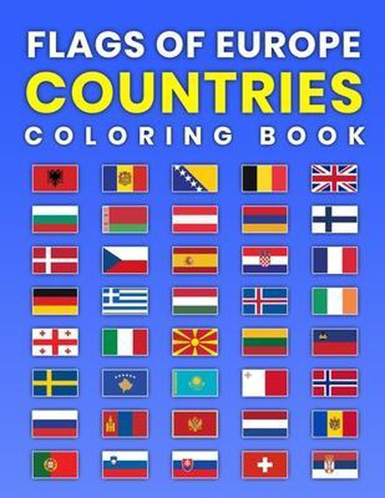 Flags of Europe Countries Coloring Book, Creative Booklet 9798588461436 Boeken