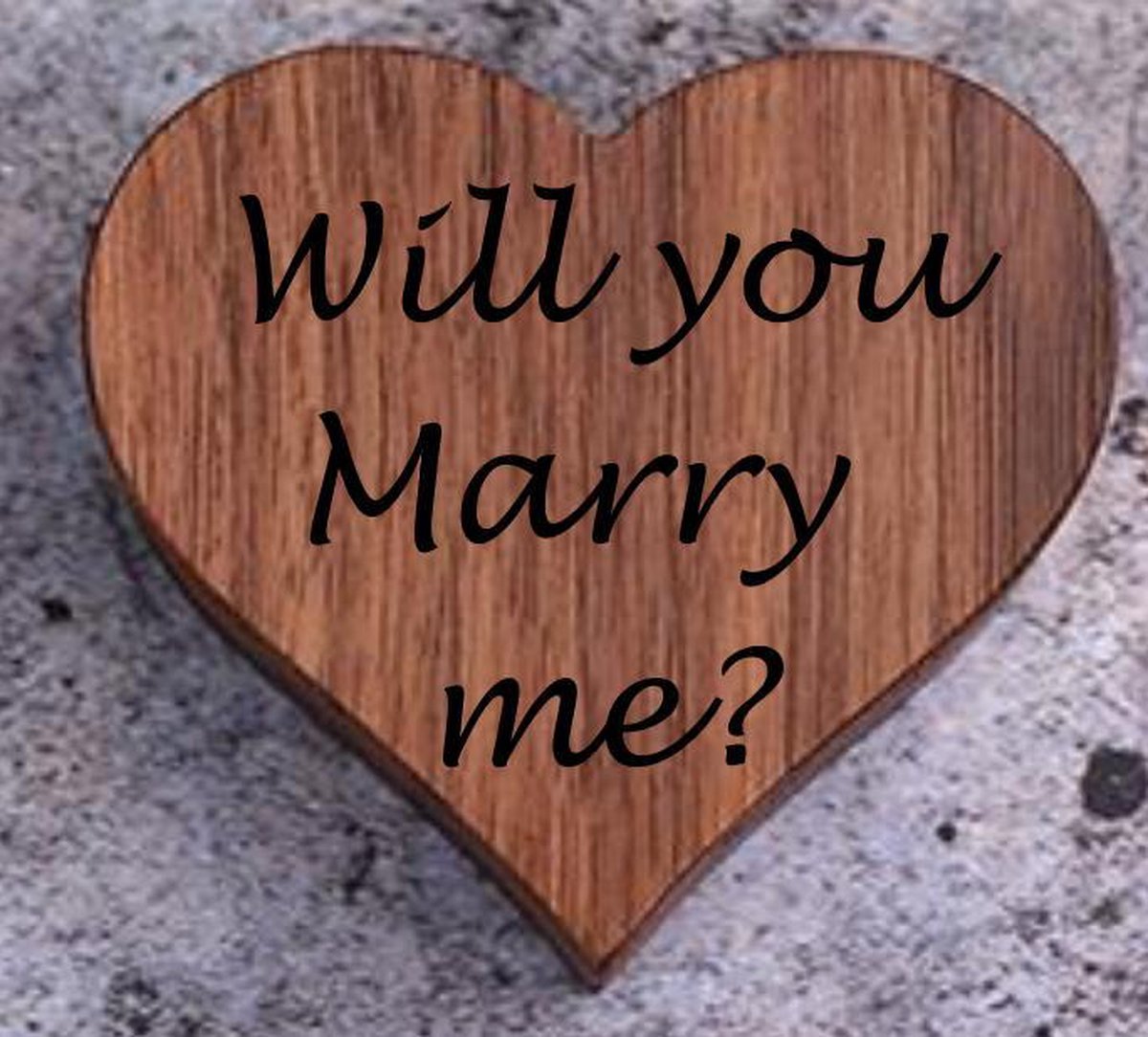 Ringdoosje hout gepersonaliseerd met uw eigen tekst! - aanzoek - bruiloft - verloving - huwelijksaanzoek - liefde - ring - hart vormig