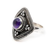 Edelsteen Ring Amethist 925 Zilver “Yirsa” (Maat 17)