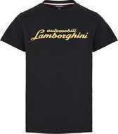 T-shirt Automobili Lamborghini zwart/goud - maat 11-12Y (146/152)