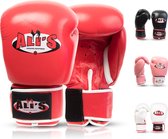 Ali's fightgear bokshandschoenen kinderen rode echt leren - 10 oz - S/M