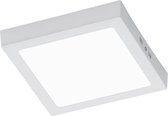 LED Plafondlamp - Plafondverlichting - Trinon Zonin - 17W - Warm Wit 3000K - Vierkant - Mat Wit - Aluminium