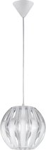 LED Hanglamp - Hangverlichting - Trinon Pumon - E27 Fitting - Rond - Mat Wit - Kunststof