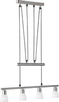 LED Hanglamp - Trinon Caru - 12W - G9 Fitting - Warm Wit 3000K - Dimbaar - Rechthoek - Mat Nikkel - Aluminium