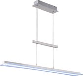 LED Hanglamp - Hangverlichting - Trinon Posan - 18W - Aanpasbare Kleur - Dimbaar - Rechthoek - Mat Nikkel - Aluminium