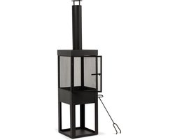 MaxxGarden Terrashaard Napoli - Terraskachel – Vuurkorf – Tuinhaard - 40 x 195cm - Zwart